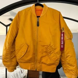 Alpha Industries Yellow bomber jacket